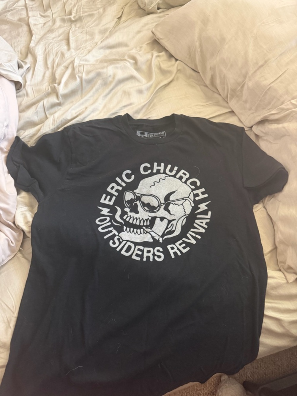 Outsiders Revival Skull Graphic Short Sleeve Tee - Black
